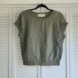 Anthropolgie cloth & stone casual Olive Green Women's Top